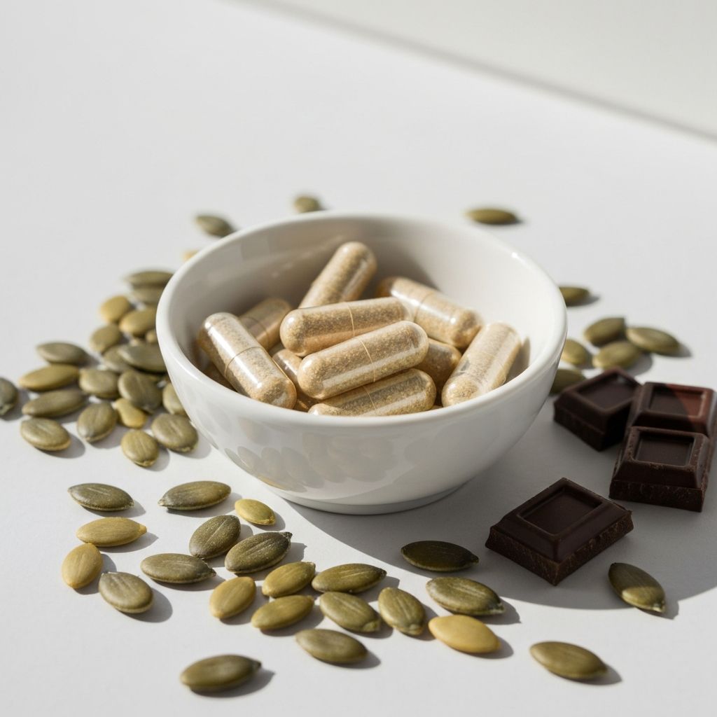 Zink und Magnesium Ergaenzungen mit Kuerbiskernen